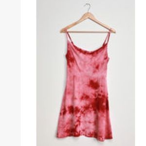 Lulus pink tie dye mini